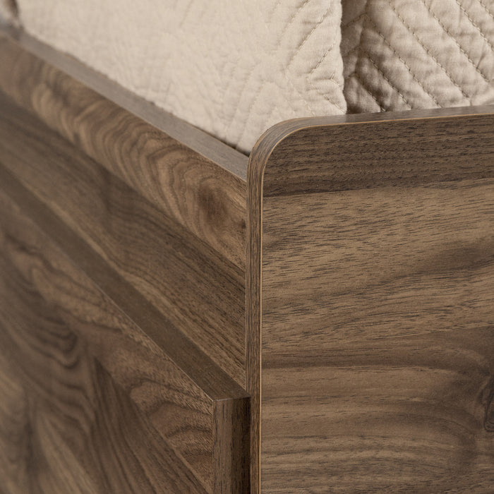 Yodi 3-Drawer Twin Mates Bed - Natural Walnut