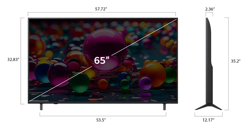 LG 65\" UA77 4K UHD Smart webOS TV (65UA7700PUB.ACCQ) - 2025 Model