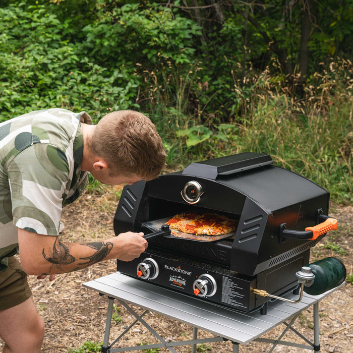 Blackstone Adventure Ready Pizza Oven with 15\" Corierite Stone Upgrade Kit Griddle - 6960