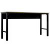 Fortress 72.4\" Natural Wood & Steel Garage Table - Charcoal Grey