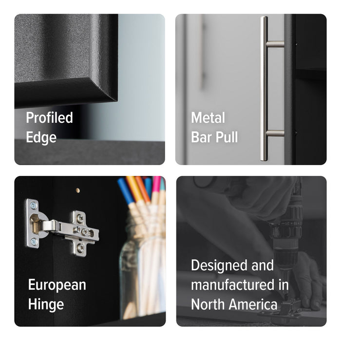 Elite 54\" Wall Cabinet - Black