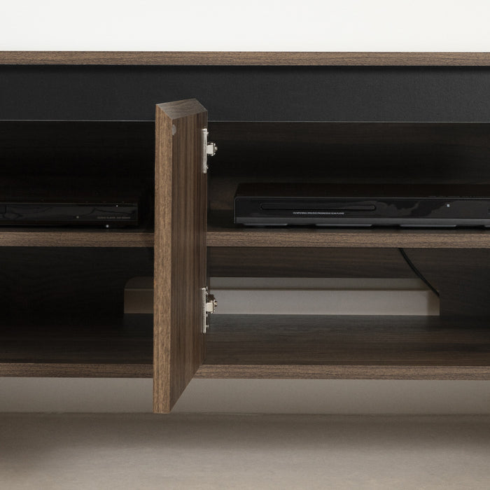 Flam 59\" TV Stand with Doors - Natural Walnut