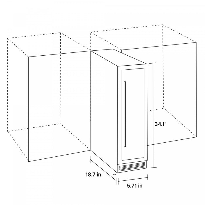 Koolatron 7 Bottle Built-In Compressor Wine Cellar Stainless Steel