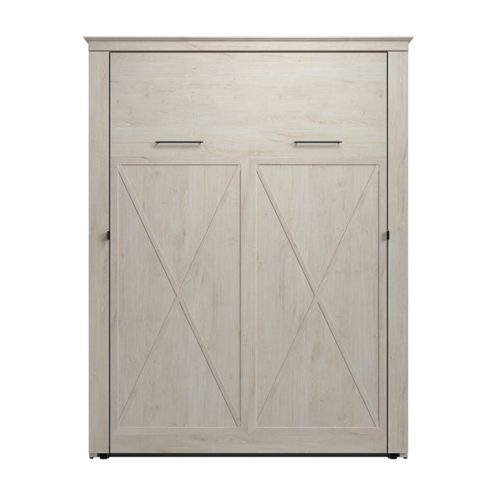 Bestar Key West 69 W Queen Murphy Bed - Linen White Oak