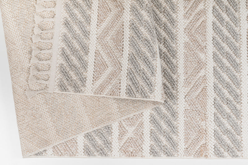 Athena Beige Indoor/Outdoor Area Rug - 5.3 X 7.6