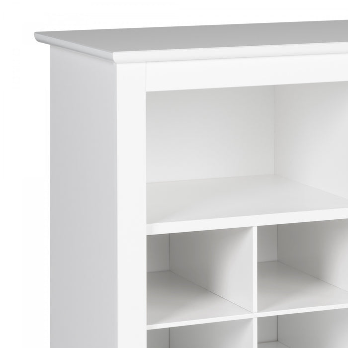 Shoe Cubby Console - White