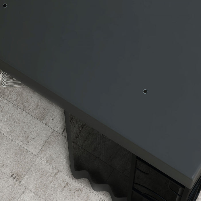 Outsunny 10' X 13' Lean To Outdoor Pergola Canopy With 2 Curtains And 2 Nettings, Wall Mounted Deck Gazebo Outdoor Sun Shade Shelter, Uv Resistant, For Porch, Patio