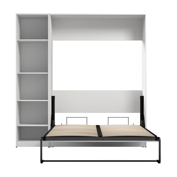 Bestar Claremont 5-Shelf Full Murphy Bed - White