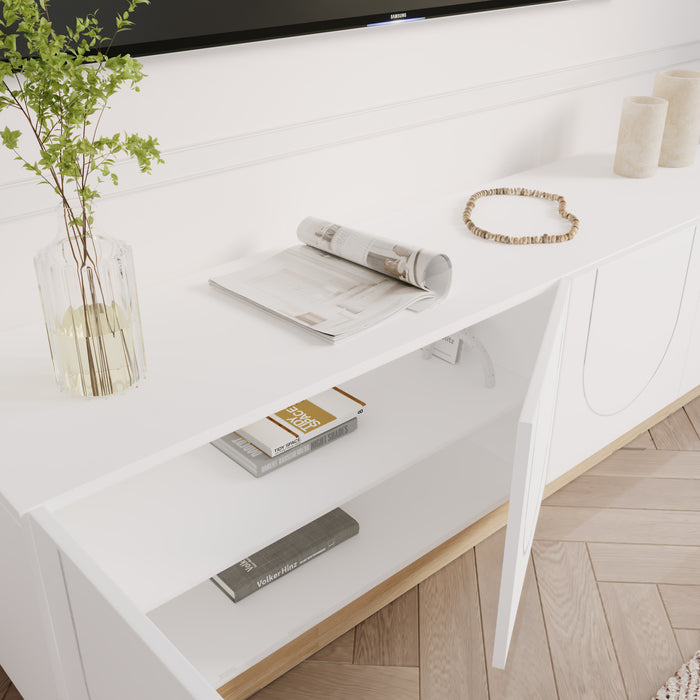 Nordika Nauraa 70.85\" TV Stand - White