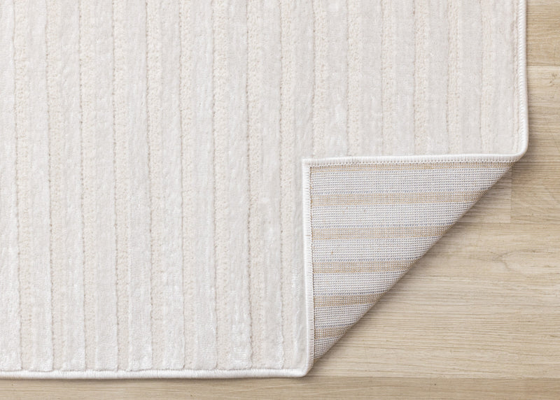 Leonardo White Grey Modern Lines Area Rug - 7'10\" x 10'6\"