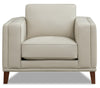 Hydeline Lyon Leather Chair - Vanilla