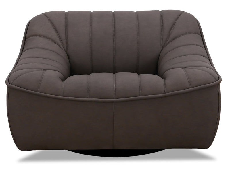 Hydeline Nest Leather Chair - Chocolate