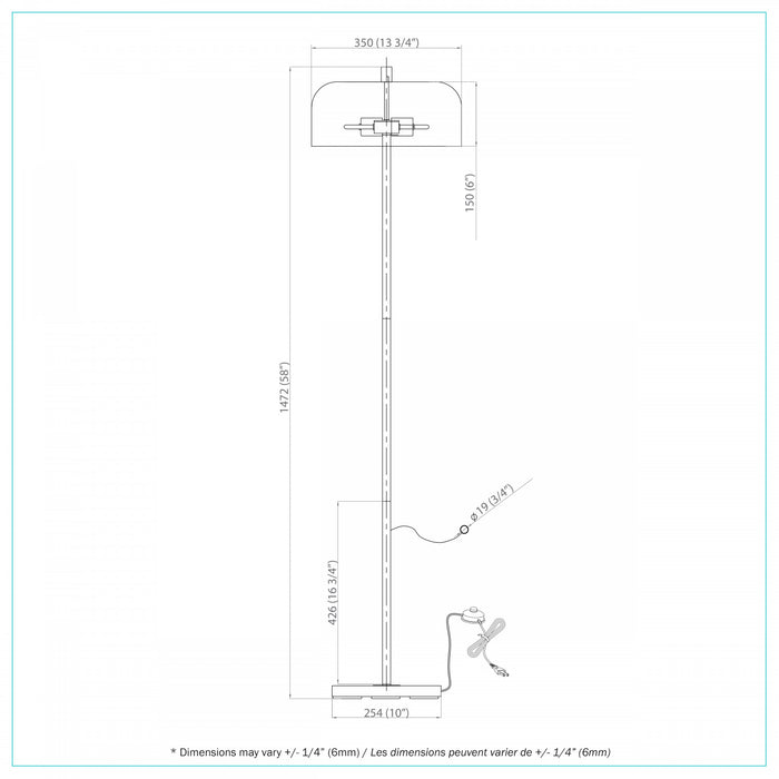 Goven Black Floor Lamp