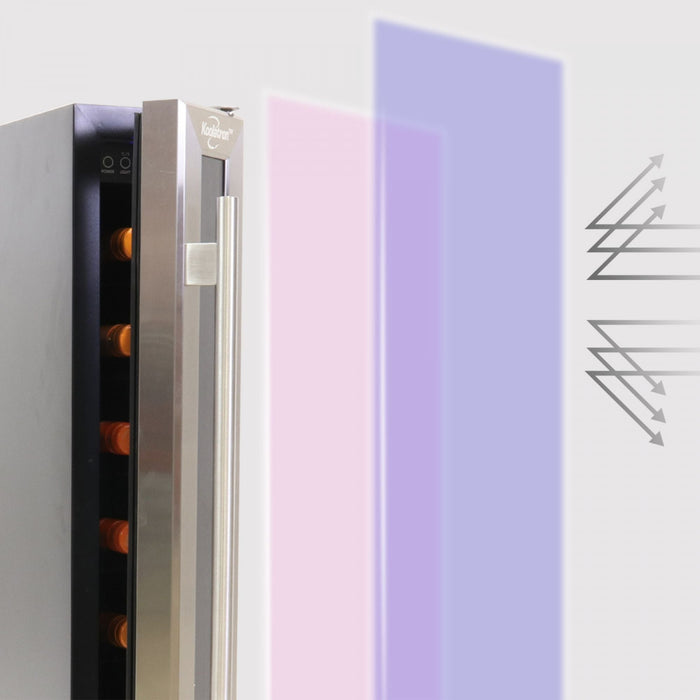 Koolatron 7 Bottle Built-In Compressor Wine Cellar Stainless Steel