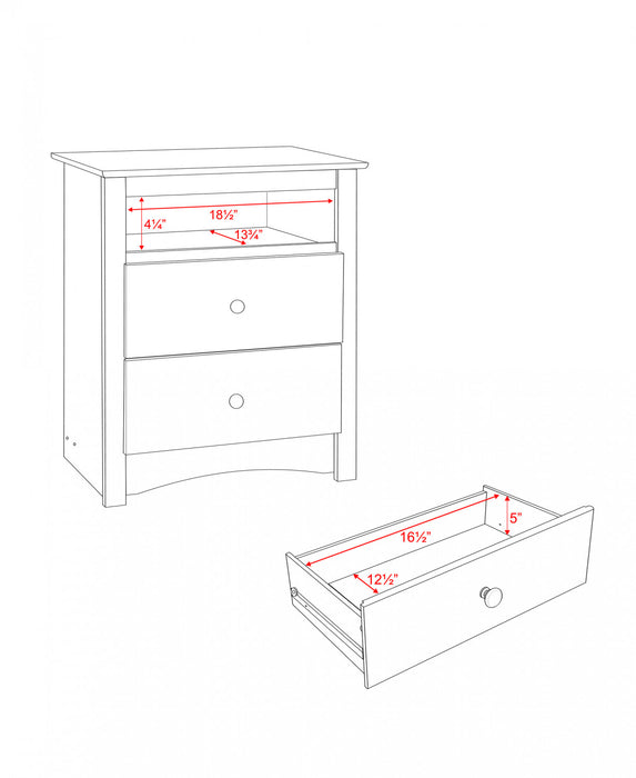Fremont Tall 2-Drawer Nightstand - Espresso