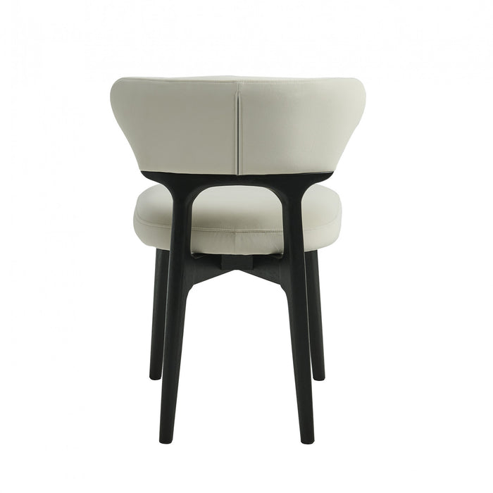 Susie Wooden Dining Chairs Set Of 2 With Upholstered Fabric Side Chairs And Wood Legs,beige