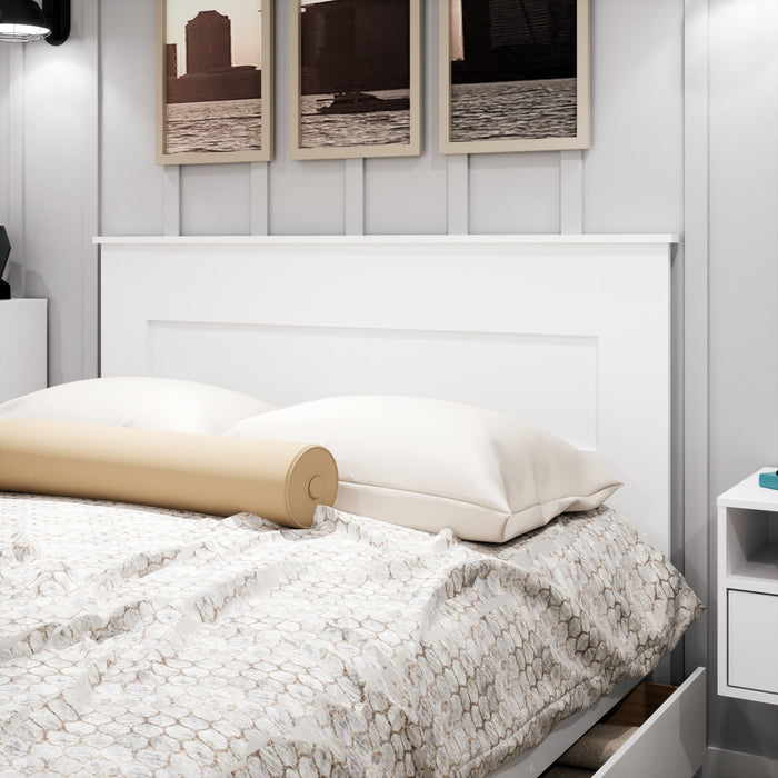 Queen Flat Panel Headboard - White