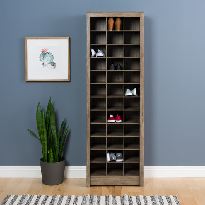 Thirty-Six Pair Shoe Storage Rack - Drifted Grey