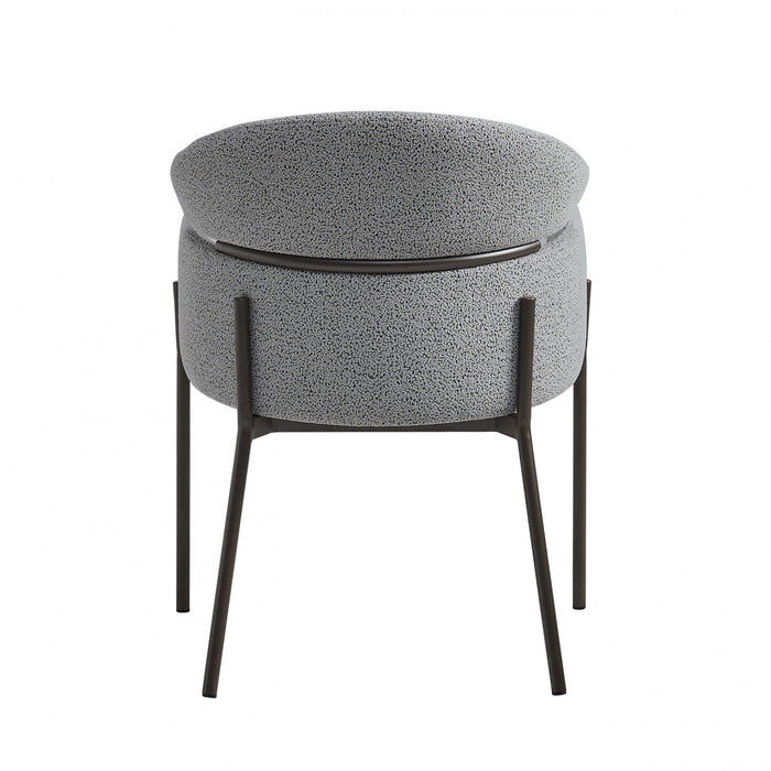 Fanny Modern Dining Chairs Set Of 2 With Upholstered Fabric Seating And Metal Frame,grey