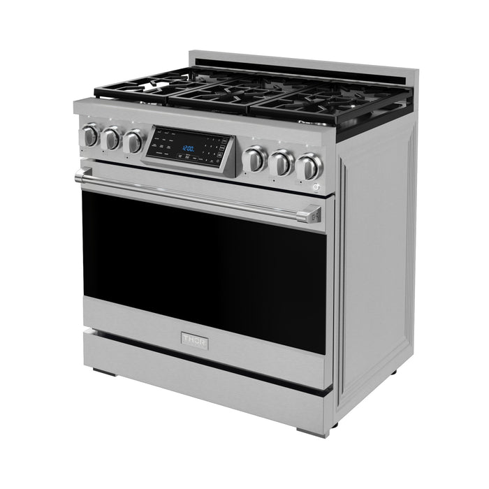 Gordon Ramsay Collection by Thor Kitchen 36\" Freestanding Professional Gas Range with Tilt Panel Touch Control - RSG36