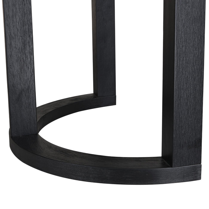 Ethan Dining Table With U-base, Solid Wood & Mdf, 95\"w - Black