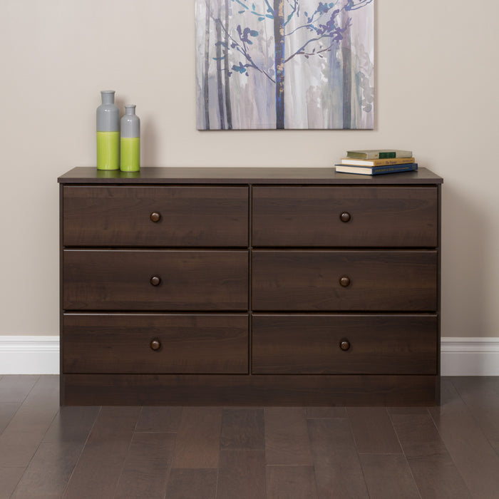 Astrid 6-Drawer Dresser - Espresso