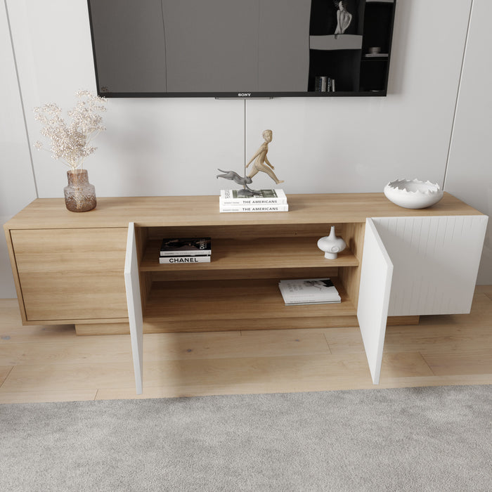 Nordika Riva 72\" TV Stand - Natural Maple