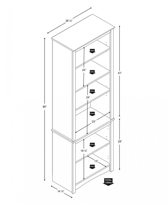 Tall Bookcase - White