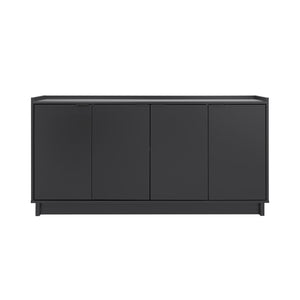 Prepac Simply Modern 4-Door Console Buffet - Black