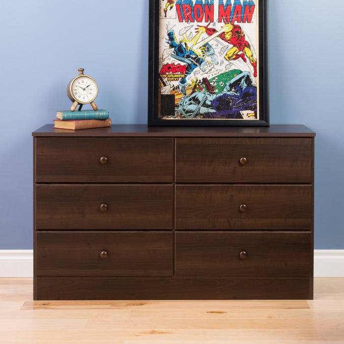 Astrid 6-Drawer Dresser - Espresso