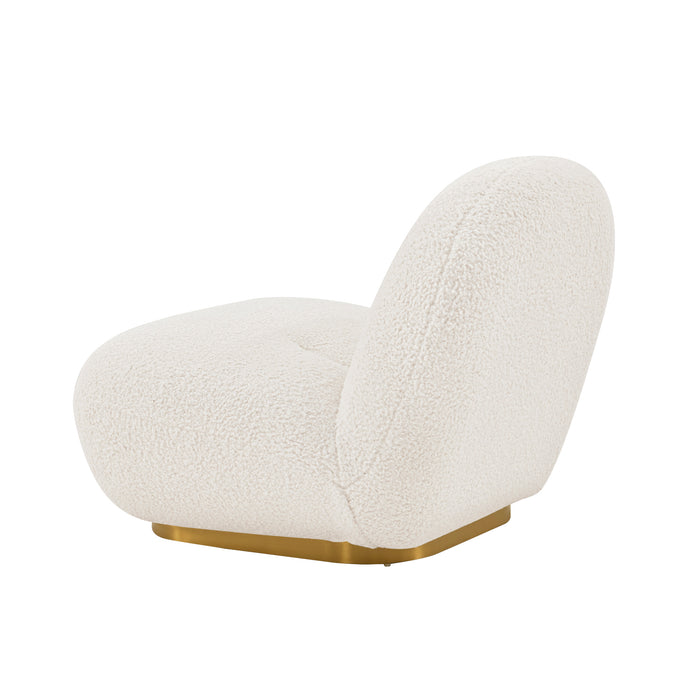 Manhattan Comfort Modern Edina Chenille Accent Chair - White