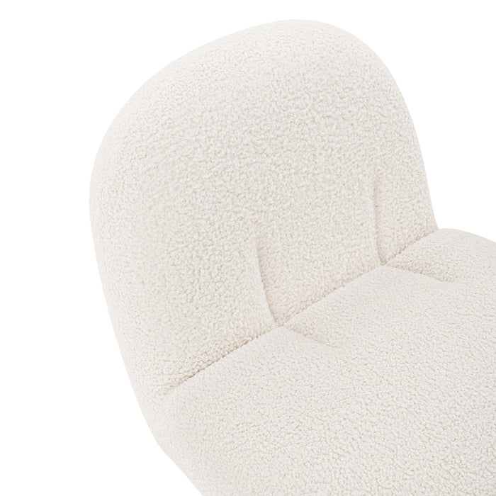 Manhattan Comfort Modern Edina Chenille Accent Chair - White