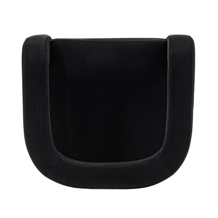 Manhattan Comfort Modern Amirah Velvet Accent Chair - Black