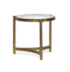 Arlington 23.88\" End Table with Glass Top - Aged Brass