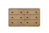 Austin Bedroom 6-Drawer Dresser, 66\"W x 38\"H - Natural Oak Brown