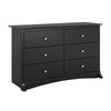 Jade Kids 6-Drawer Dresser - Black