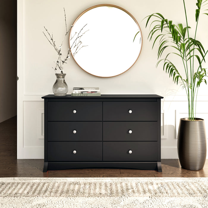 Jade Kids 6-Drawer Dresser - Black