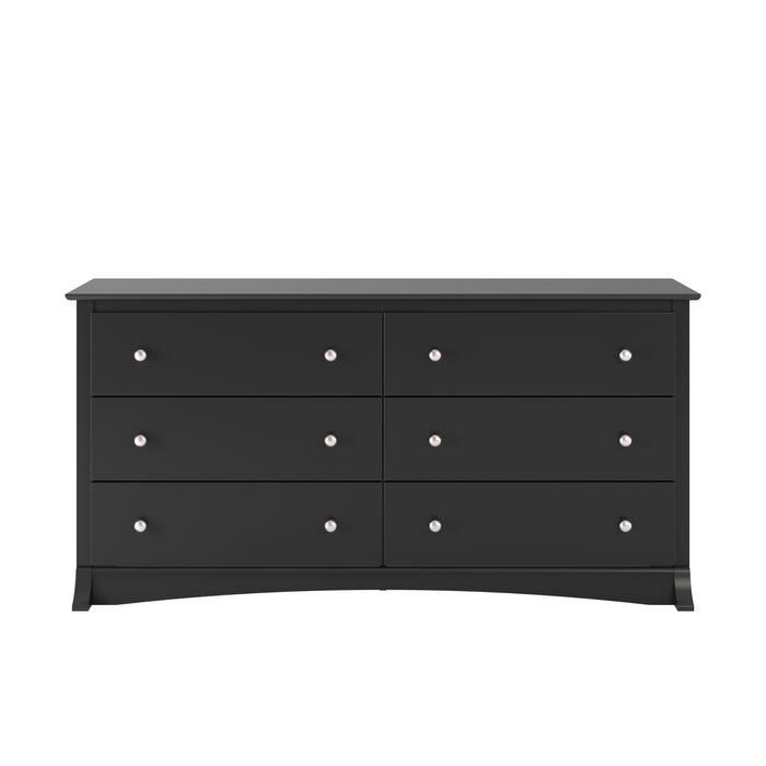 Jade 6-Drawer Dresser - Black