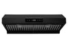 Hauslane 30\" Under Cabinet Matte Black Range Hood - UC-PS18BLK-30