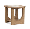 Caroline 22\" End Table with Storage and Marble Top - Riverbend Beige