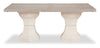 Corsa Rectangular Dining Table with Extension - Light Grey and Antique White Oak