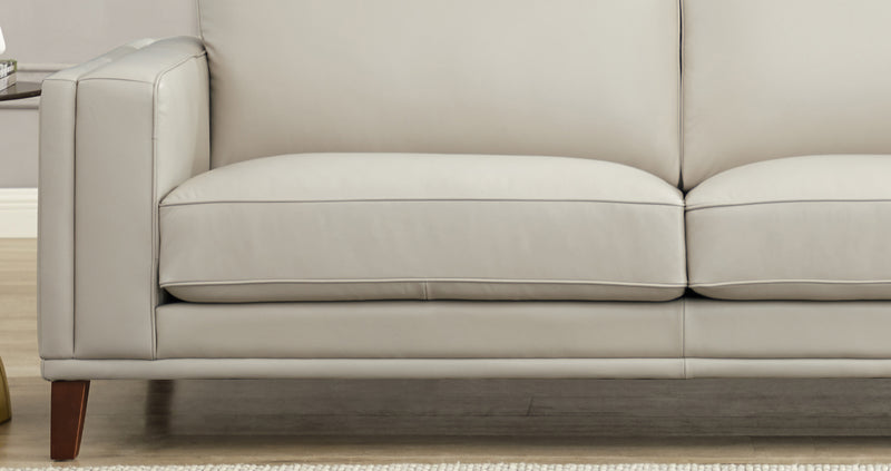 Hydeline Lyon Leather Loveseat - Vanilla