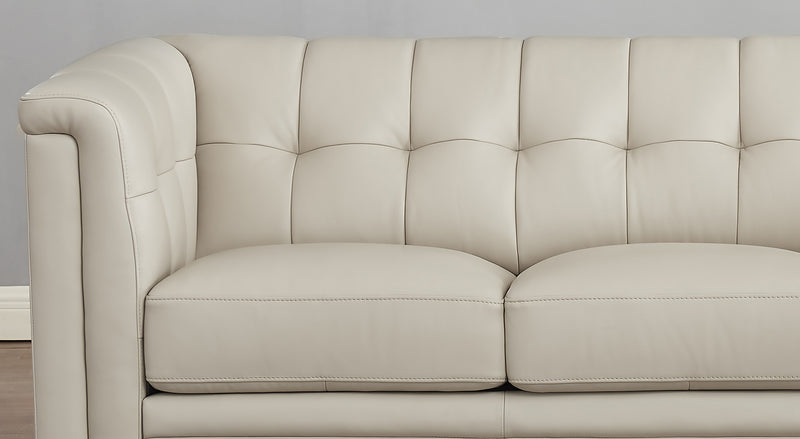 Hydeline Bodie Leather Sofa - Vanilla