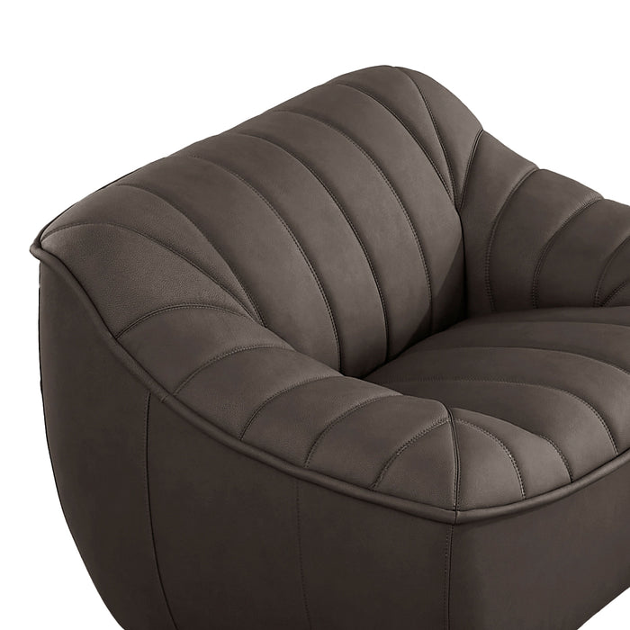 Hydeline Nest Leather Chair - Chocolate