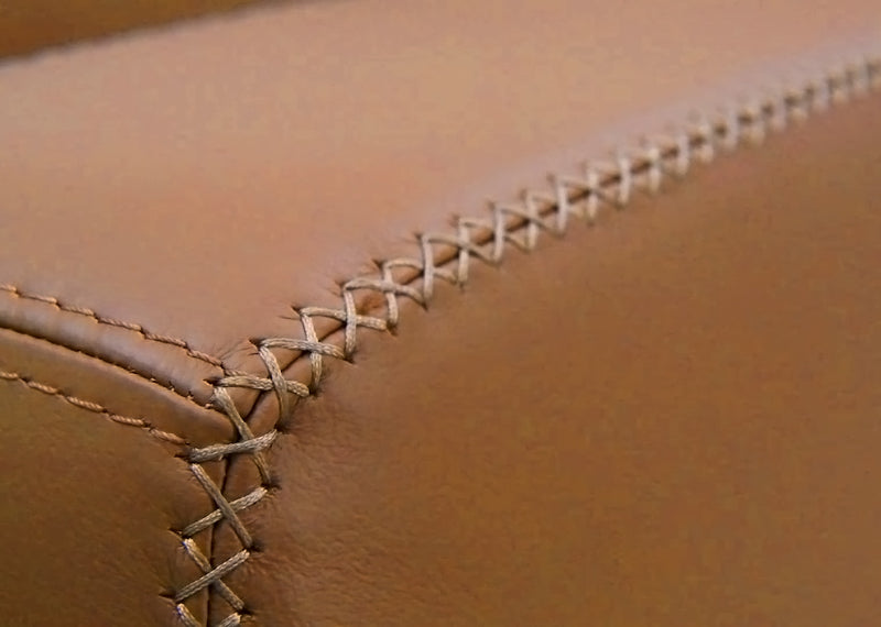 Hydeline Oslo Leather Sofa - Nutmeg