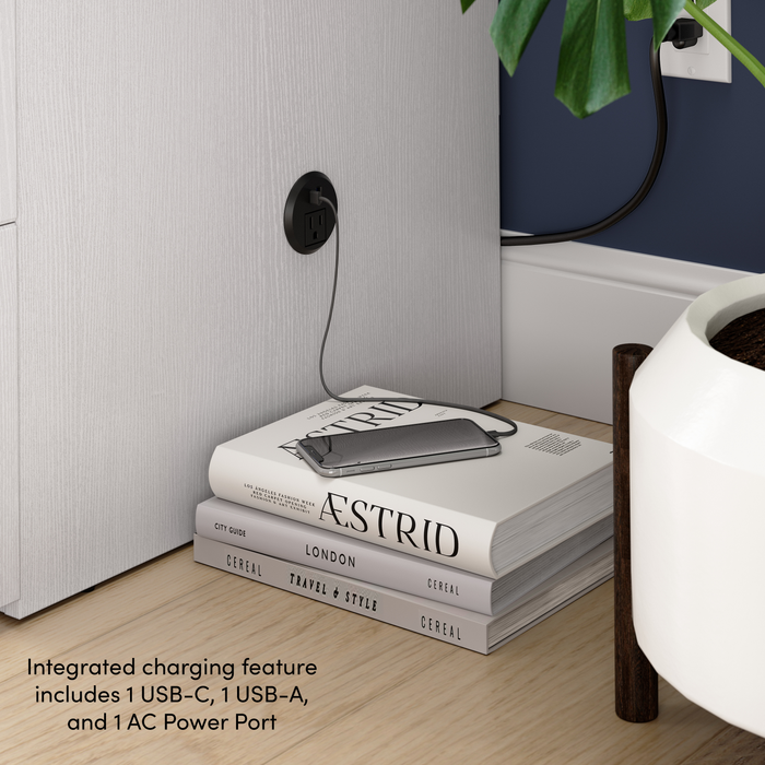 Key West Cabinet Bed With Tri-Fold Mattress - White Oak - Full Size