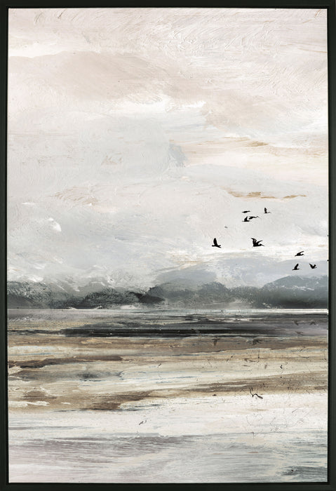 By the Lake I Framed Acrylic Painting - 25.25\" x 37.25\"