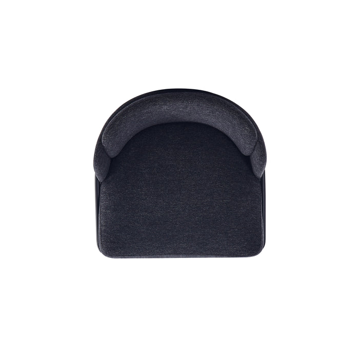 Manhattan Comfort Flor Fabric Dining Chair - Black