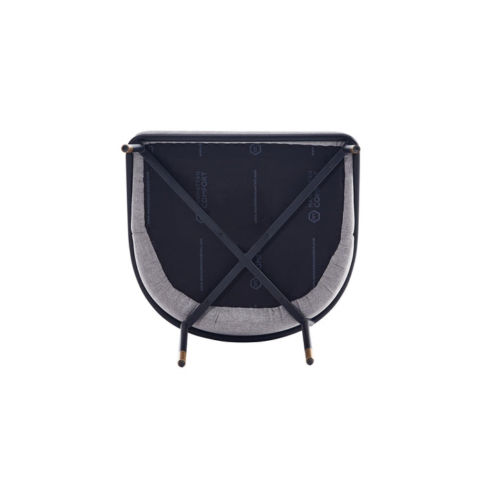 Manhattan Comfort Flor Fabric Dining Chair - Grey