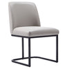 Manhattan Comfort Serena Faux Leather Dining Chair - Light Grey